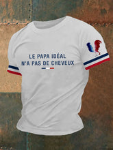 T-shirt à manches courtes imprimé à col en V pour hommes
